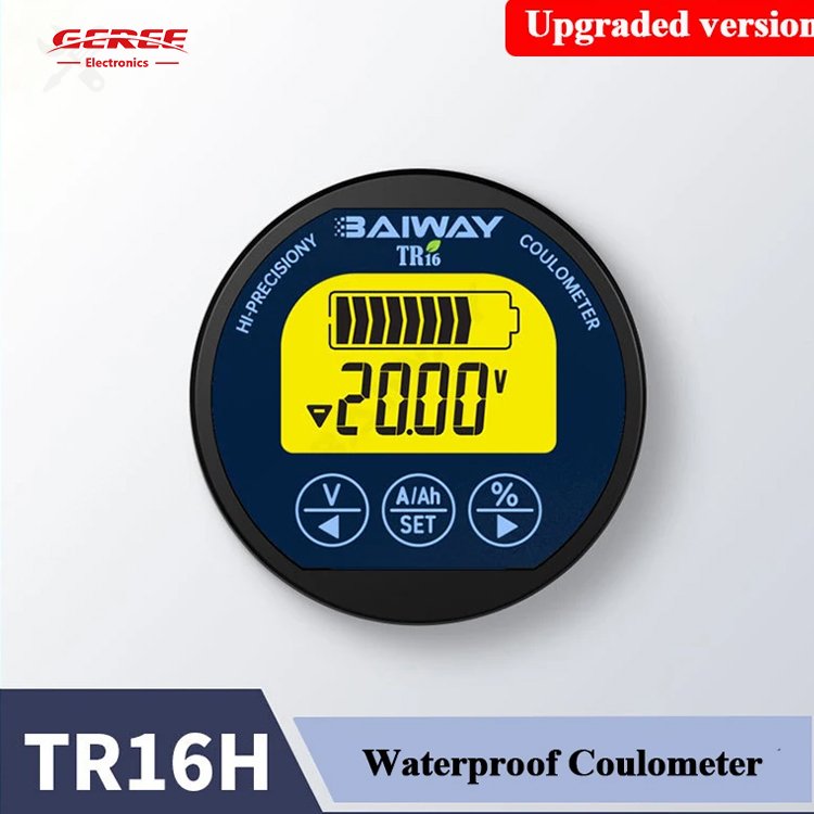 DC TR16H Waterproof Battery Capacity Tester LCD Display Ammeter Voltmeter Coulometer Voltage Current Meter 8-120V 50A/100A/350A
