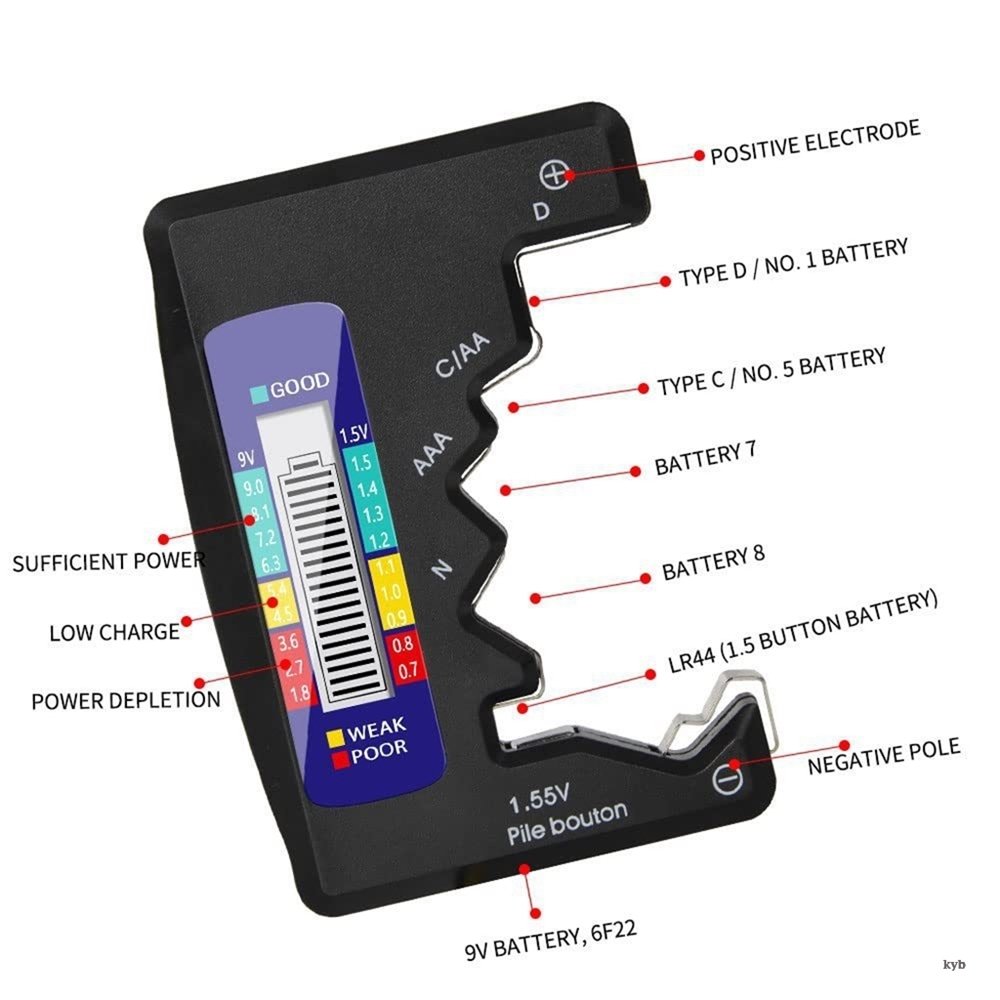 BT-886 Digital Battery tester Battery Power detector Digital display battery voltage measuring device BT886