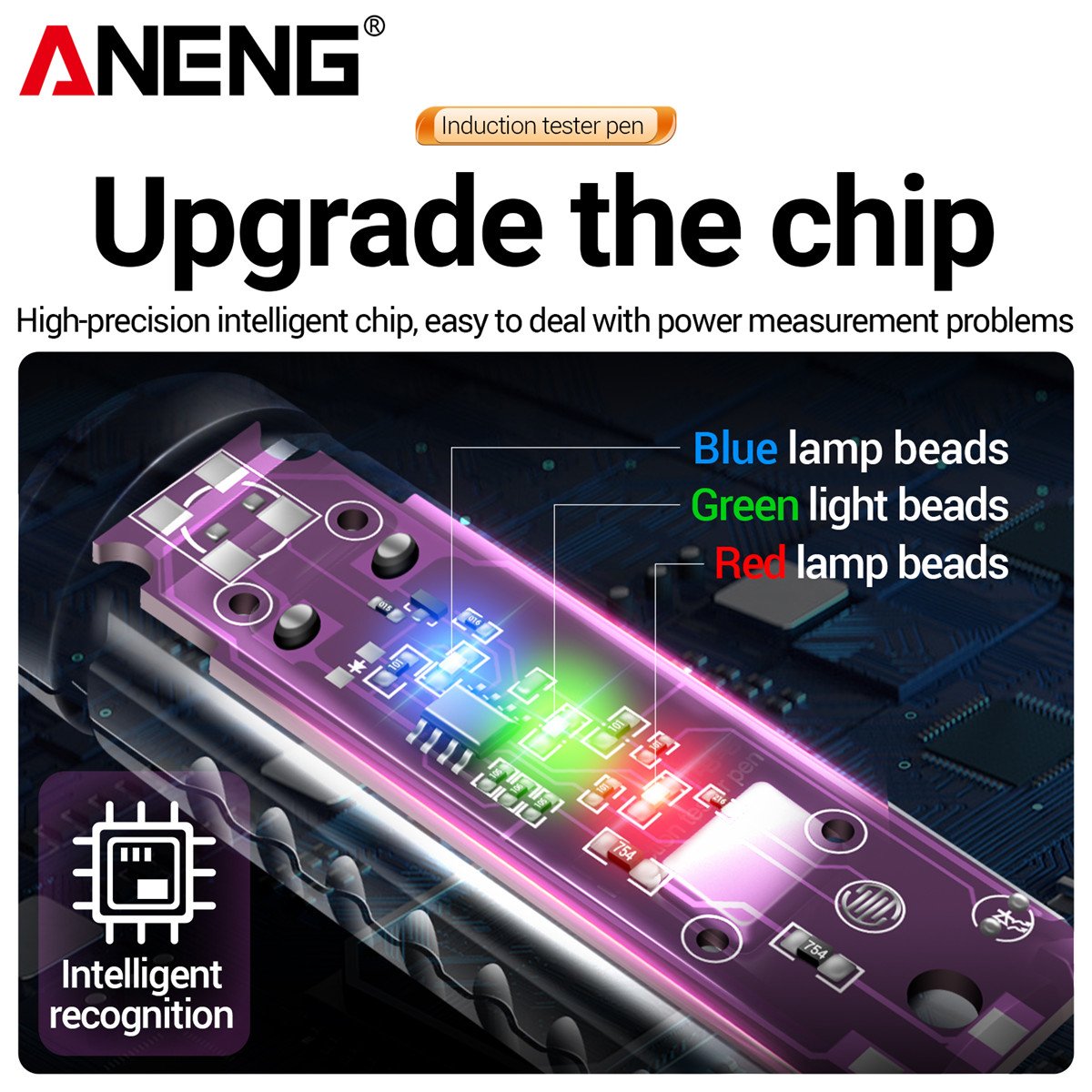ANENG B15 Induction Tester Pen Highlight Color Light Professional AC Voltage Detection Electrician Screwdriver Testing Tools