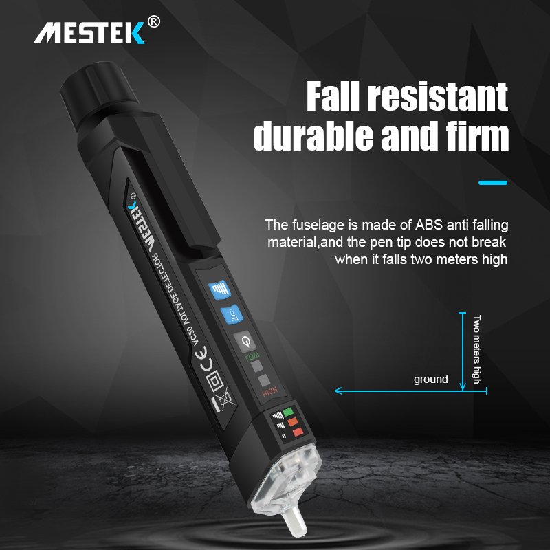 Mestek Professional AC20 Pen Type Non-contac Voltage Tester Intelligent Induction High Precision AC20 Voltage Sensor Tester Pen