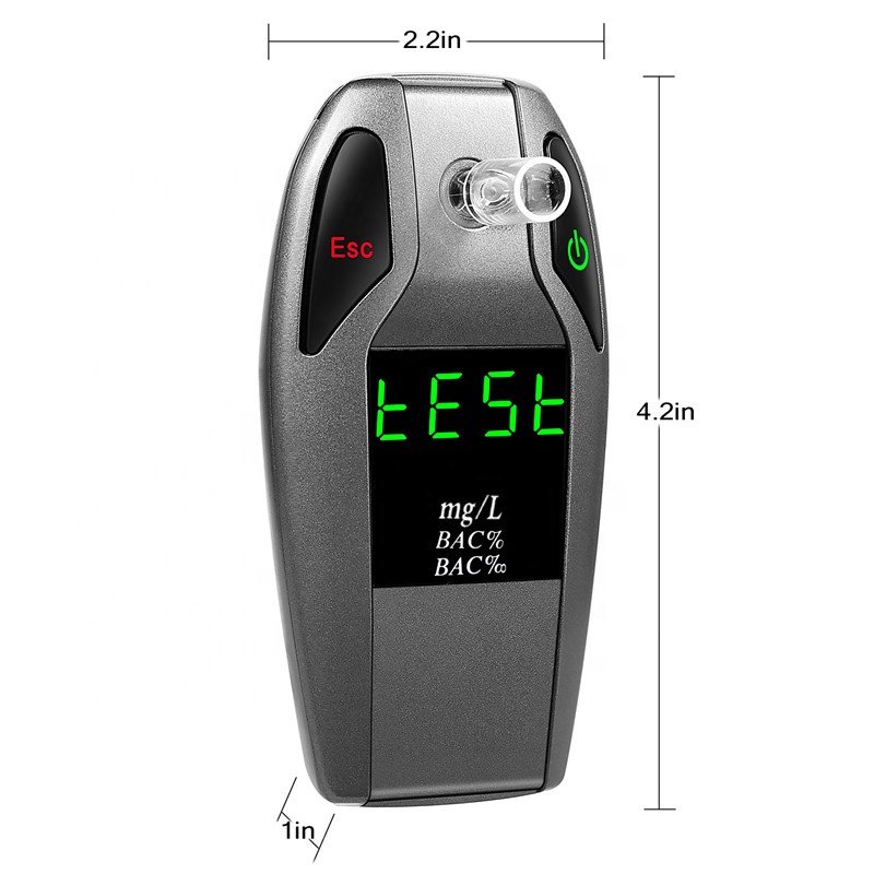 Portable High Accurate Fuel Cell Sensor Breath Alcohol Checker Breathalyzer For Car Driver Alcohol Tester