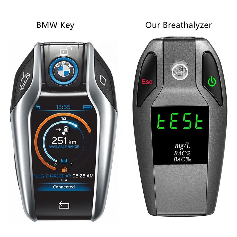 Portable High Accurate Fuel Cell Sensor Breath Alcohol Checker Breathalyzer For Car Driver Alcohol Tester