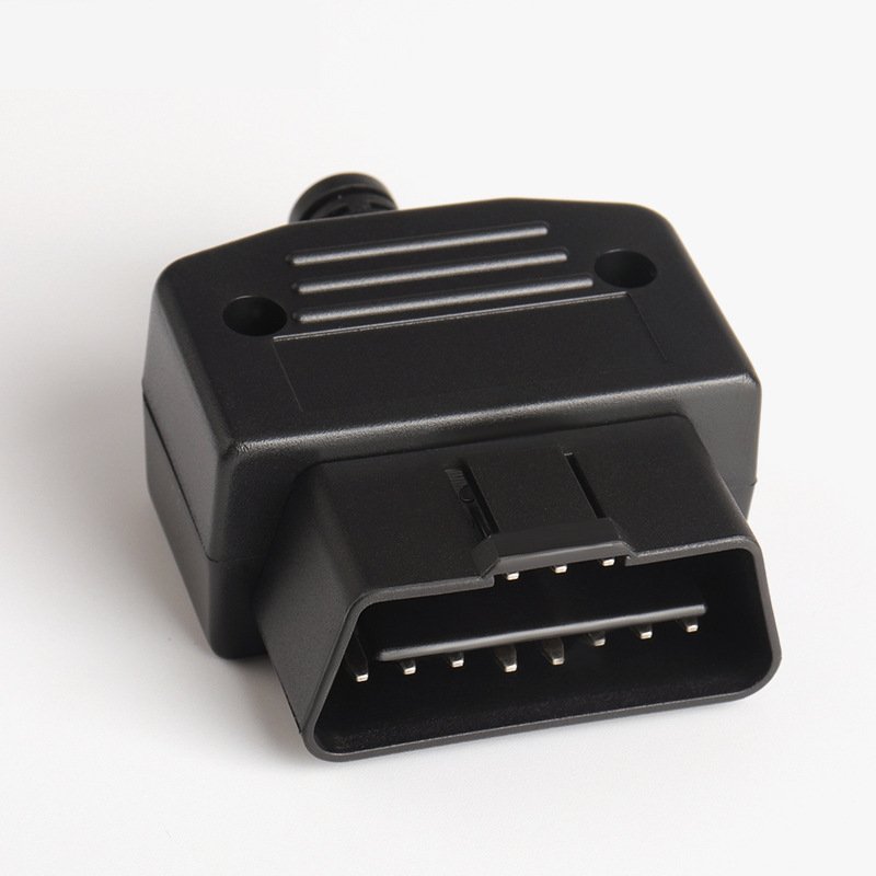 Car male connector OBD2 connector plug line clamp screw OBD plug