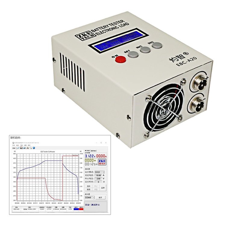 EBC-A20 Battery capacity tester 30V 5A Charge 20A 85W Discharge Multifunction Current Battery Tester