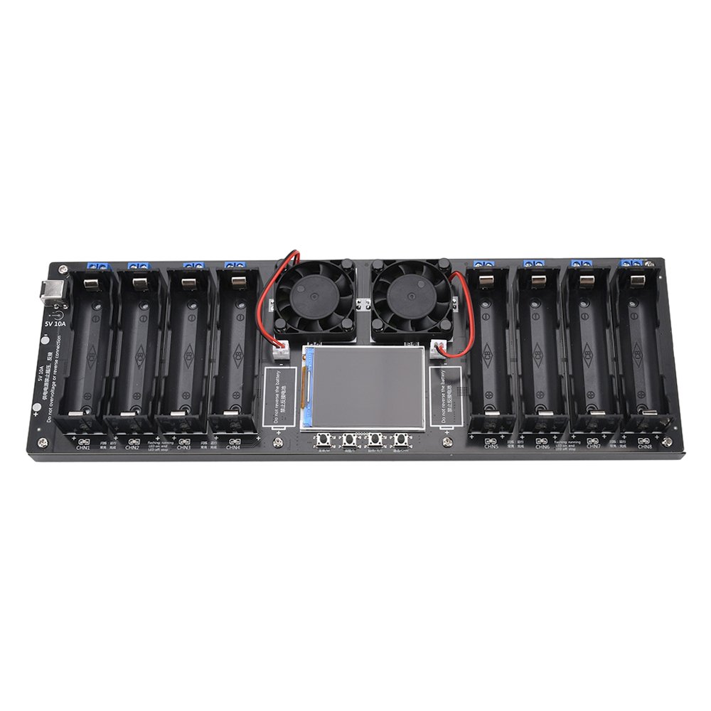 8 Channel MAh MWh Digital 18650 Battery Power Detector Tester Module Type-C 18650 Lithium Battery Capacity Tester Module