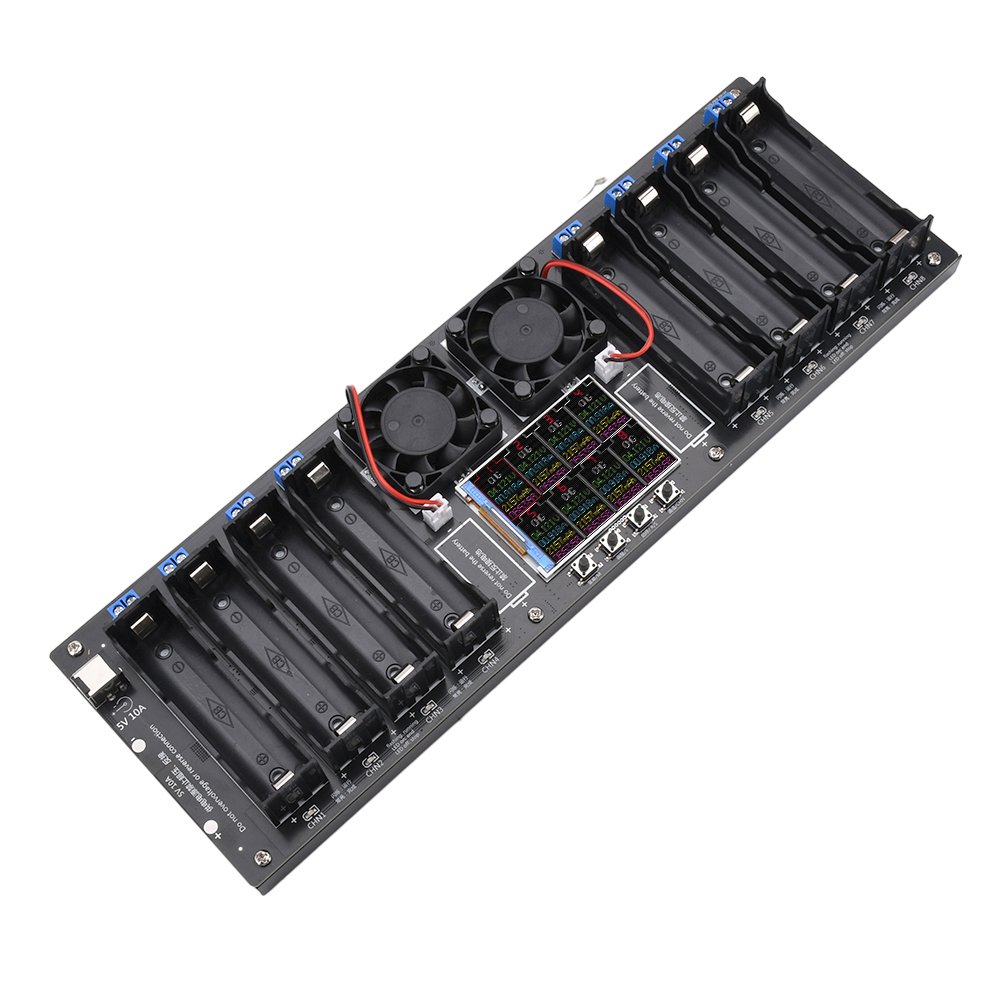 8 Channel MAh MWh Digital 18650 Battery Power Detector Tester Module Type-C 18650 Lithium Battery Capacity Tester Module