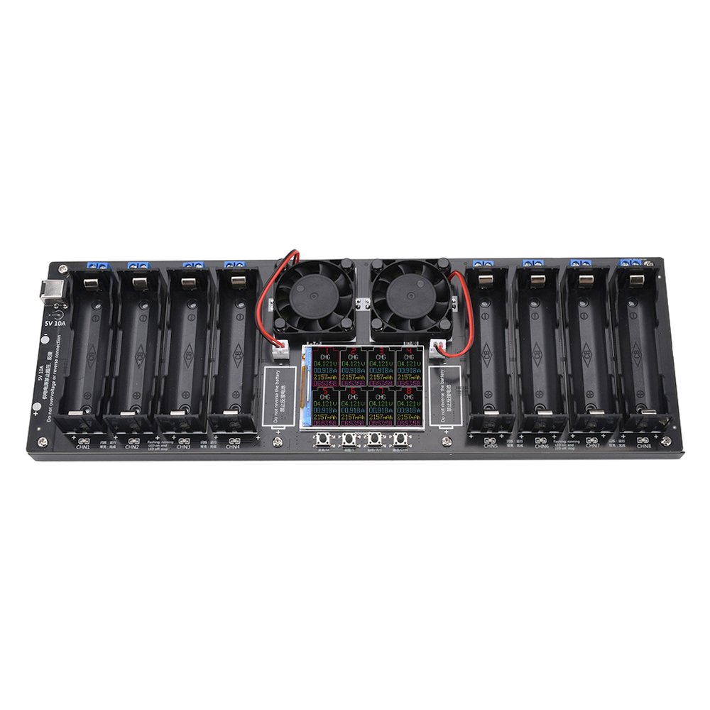 8 Channel MAh MWh Digital 18650 Battery Power Detector Tester Module Type-C 18650 Lithium Battery Capacity Tester Module