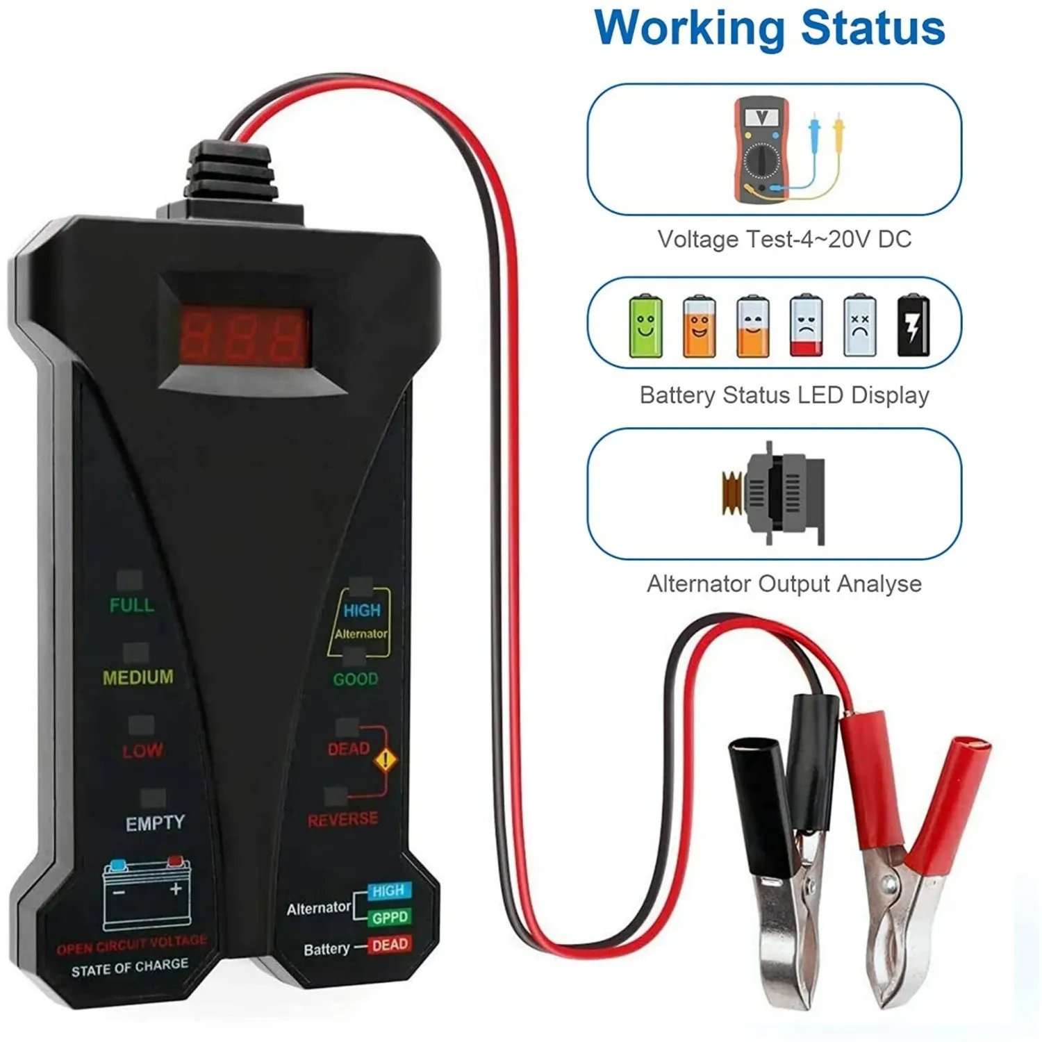 Jfind Analyzer Automobile Battery Repair Charging System CNBJ-805A 12V Battery Tester