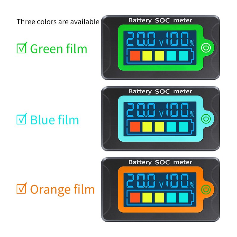 PZEM-009 12V 24V 36V 48V 60V 72V Waterproof LCD Display Lithium Battery Capacity SOC Tester With DC Voltage Meter 8-100V