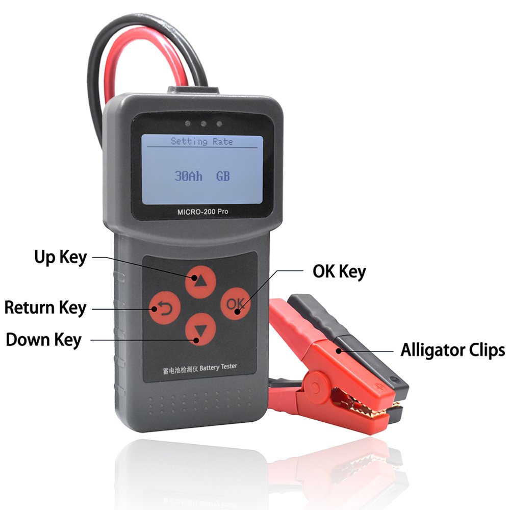 LANCOL MICRO-200pro obd auto diagnostic 12V 3-220Ah Car Battery Analyzer Tester with LCD indicate light