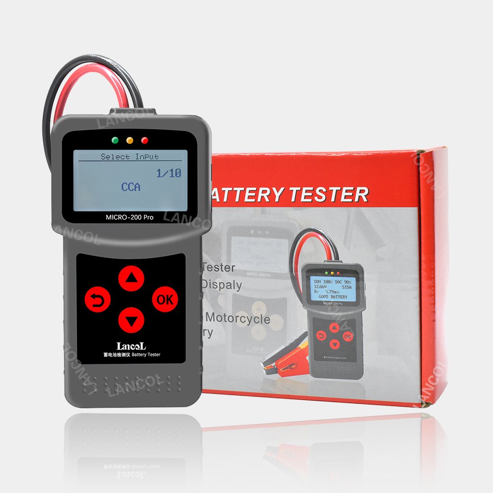 LANCOL MICRO-200pro obd auto diagnostic 12V 3-220Ah Car Battery Analyzer Tester with LCD indicate light