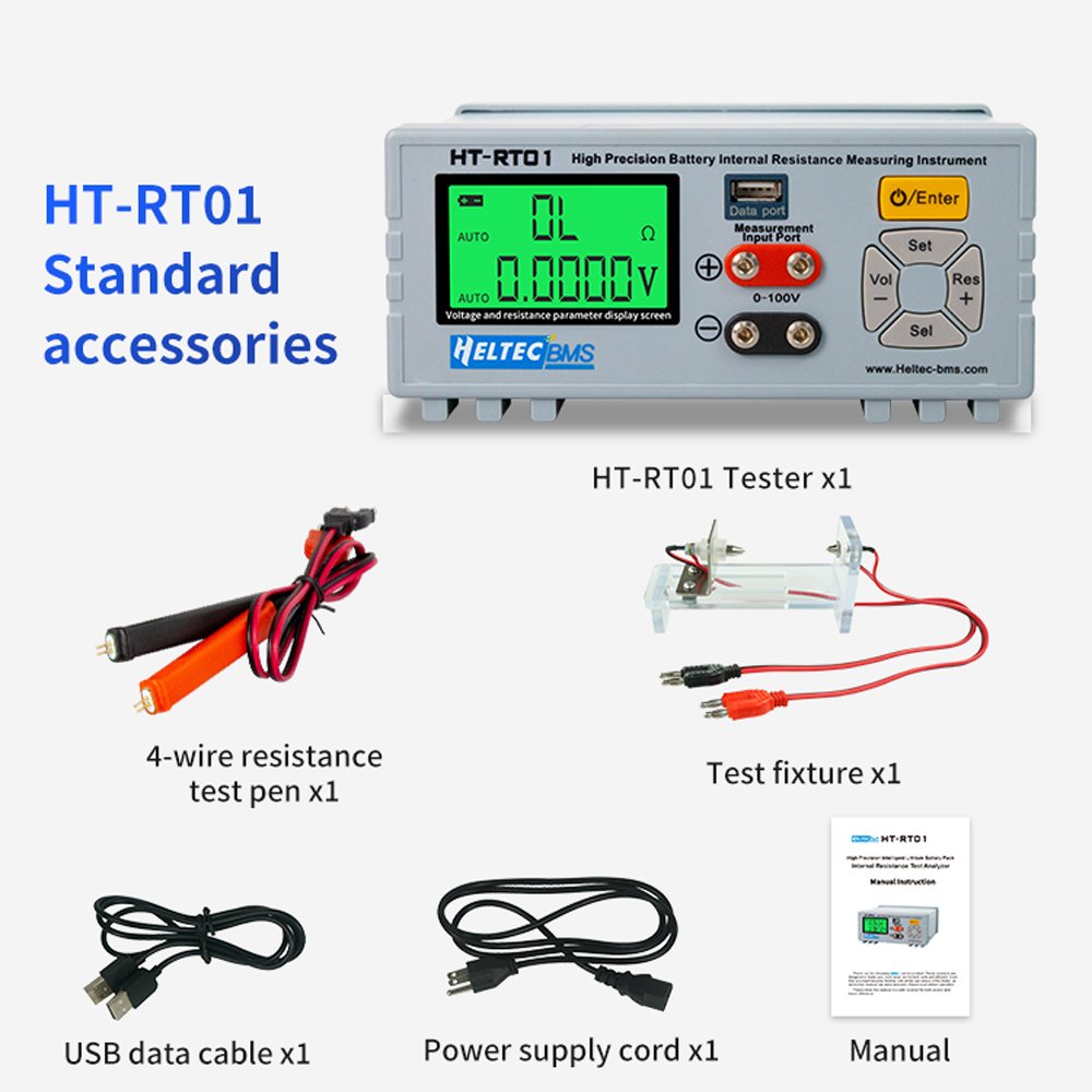 HeltecBMS battery Resistance Tester High Precision Lithium Battery Internal Resistance Tester Instrument Voltage Tester