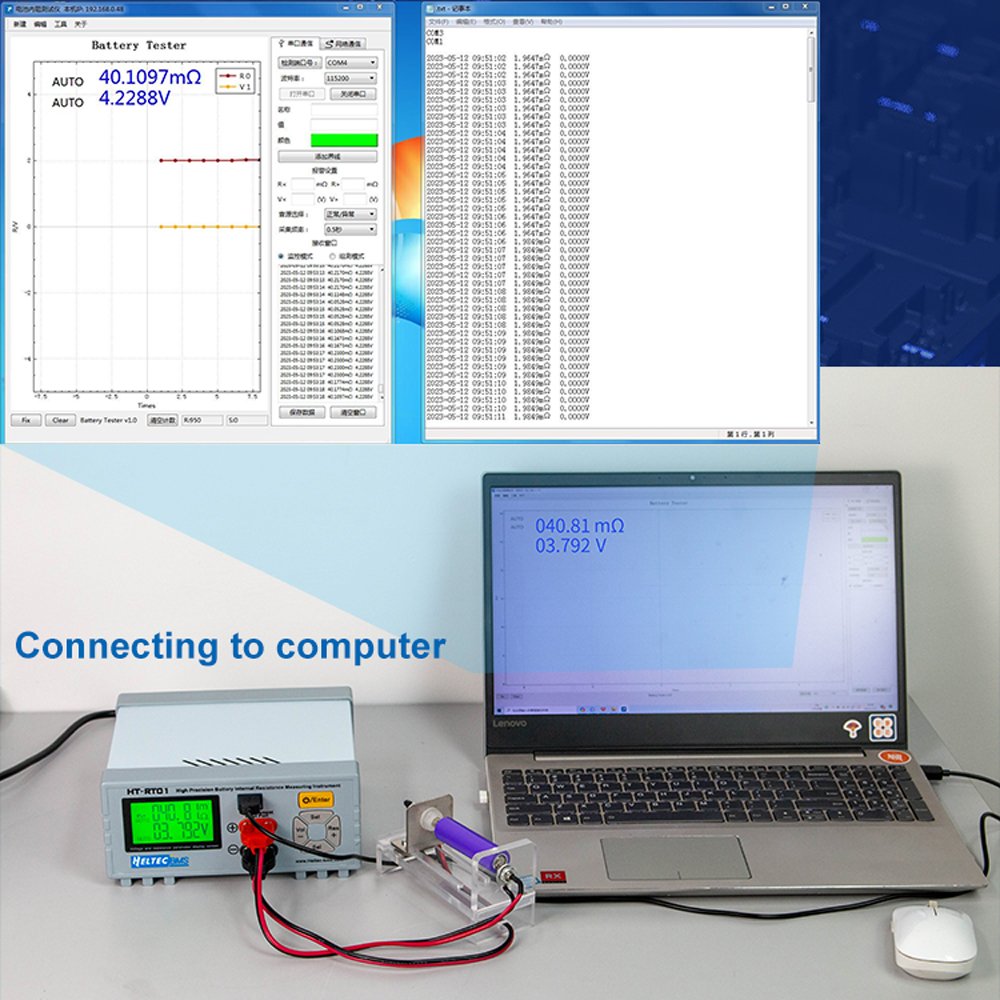 HeltecBMS battery Resistance Tester High Precision Lithium Battery Internal Resistance Tester Instrument Voltage Tester