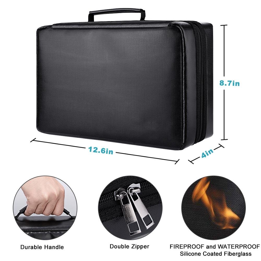 Battery Organizer Fireproof Battery Organizer Storage Case with Tester(BT168) Waterproof Hard Holder Box with Cover