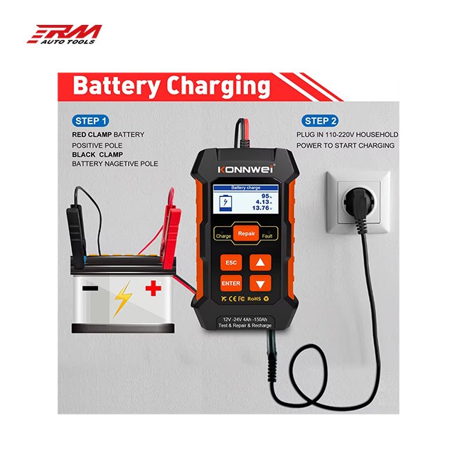 RM 12v 24v car battery tester charger repair tools vehicle equipment kw520