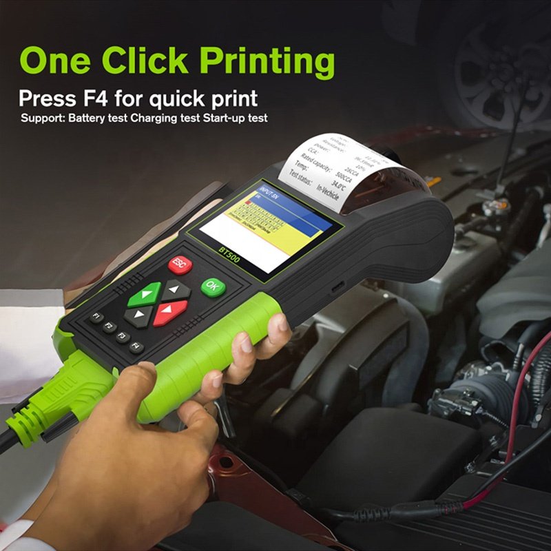 New TopDiag BT500 12V 24V Automotive Battery Tester 20-2000CCA Analyzer Vehicle Tool With Thermal Printer PK TOPDON BT600