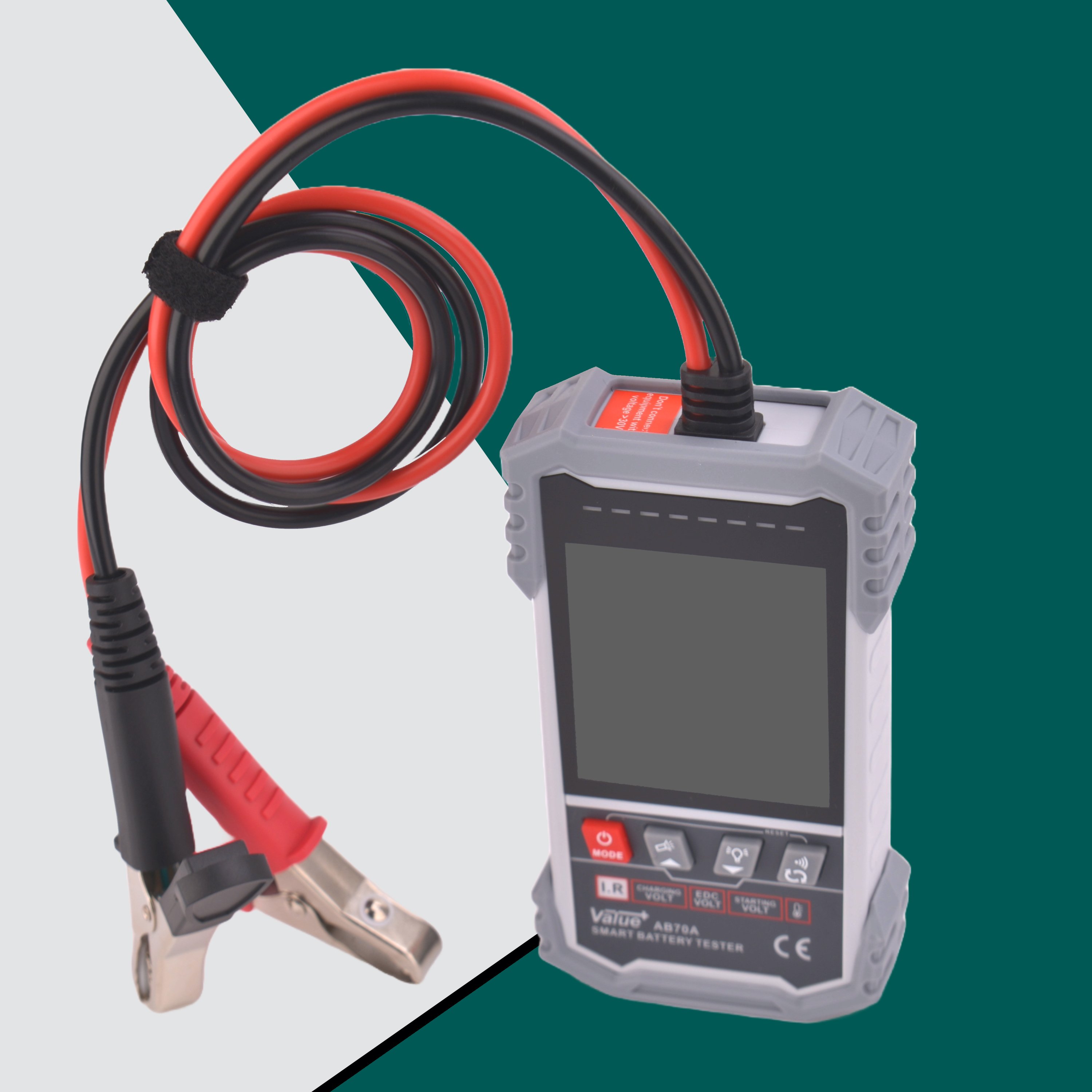 Value+ AB70A 12/24V Lead-acid CCA 3-250AH Color Display Four (4) terminal Kelvin connections Digital Automotive Battery Tester