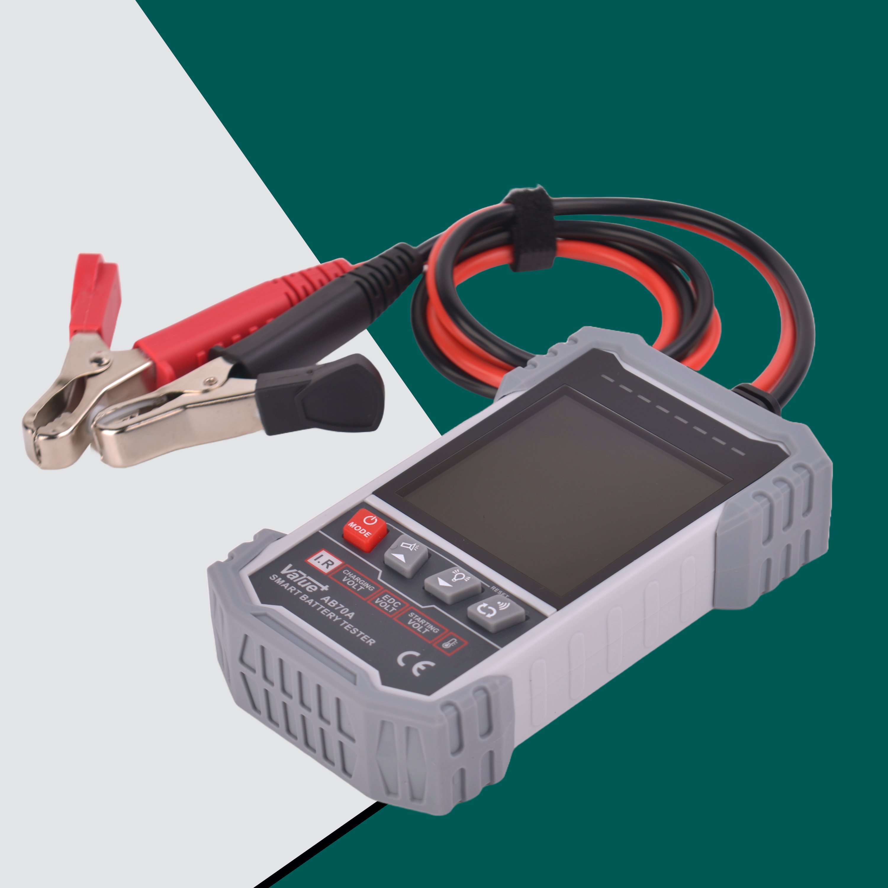 Value+ AB70A 12/24V Lead-acid CCA 3-250AH Color Display Four (4) terminal Kelvin connections Digital Automotive Battery Tester