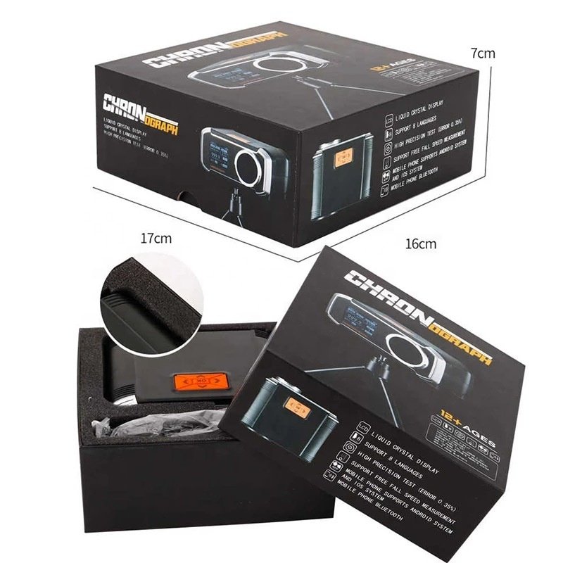 Shooting Speed Chronograph Tester LCD Screen Tachymeter Blue teeth Connection Safe Toy Gun Accessory with Tripod