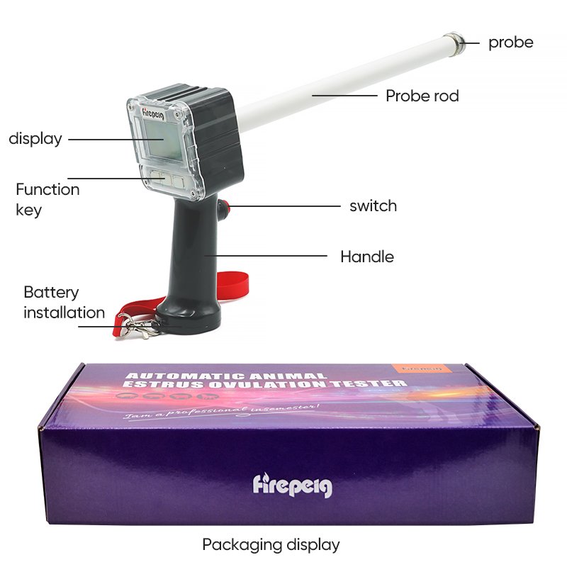 Animal Ovulation Tester Pet Dog Cattle Veterinary Instrument Ovulation Tester Digital Estrous Detector For Cow Horse Pig