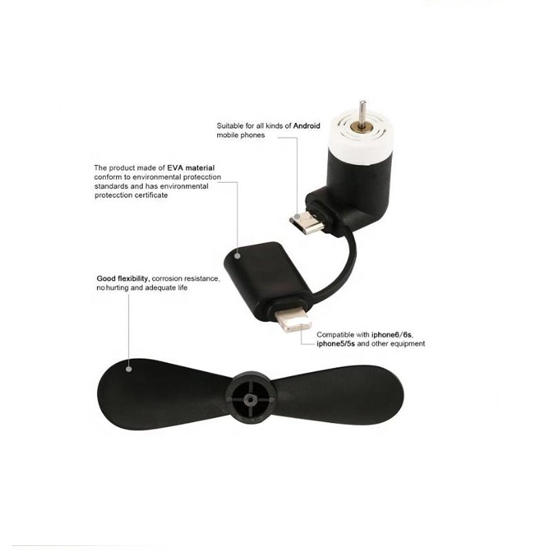 Mini Portable Cool Micro USB Fan Mobile Phone USB Gadget Fans Tester For iphone 5 5s 6 6s 7 plus for Android phone usb fan