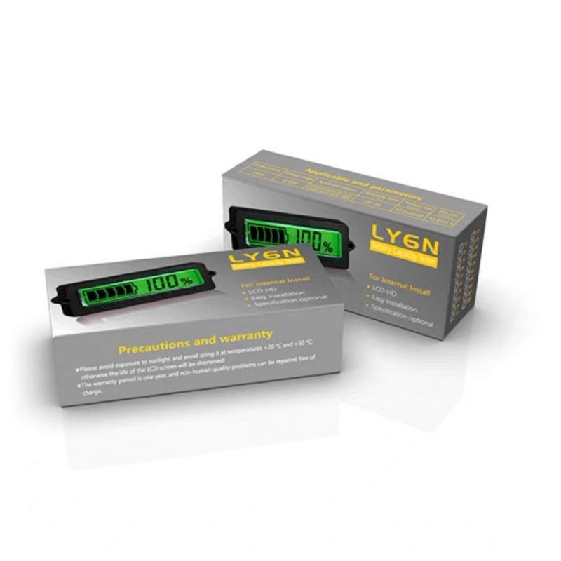 12V 24V 36V 48V Lead-Acid Battery LY6N Recessed Battery Capacity Indicator Tester Voltmeter Green Light battery charge indicator