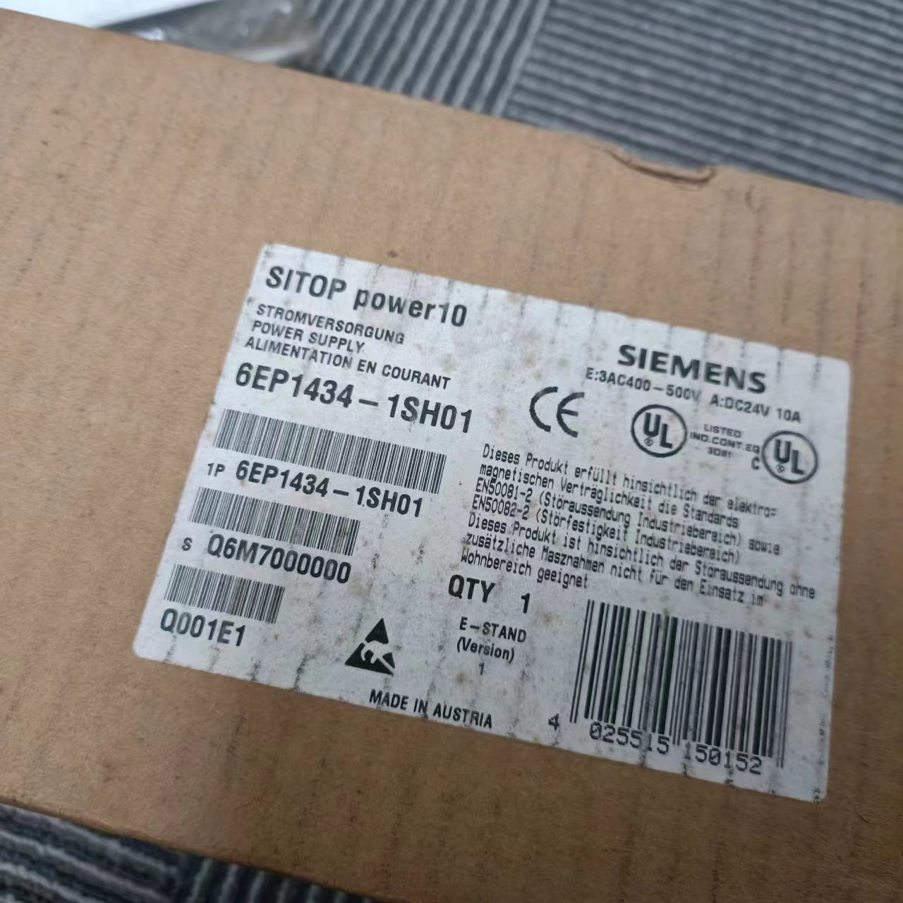 6EP1434-1SH01 SITOP Power 10 Basic Line Stabilized Power Supply for PLC