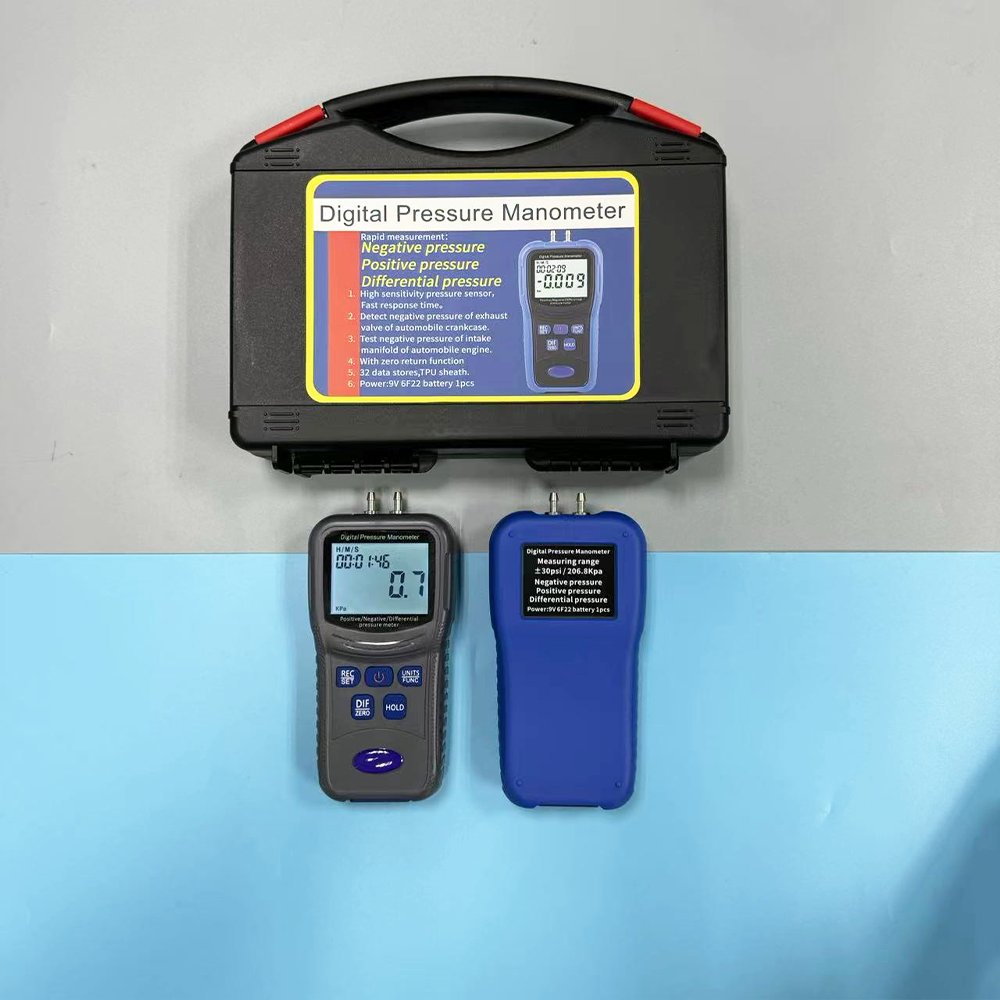 Digital Air Pressure Tester TM510 Handheld Differential Pressure Gauge Airflow Meter