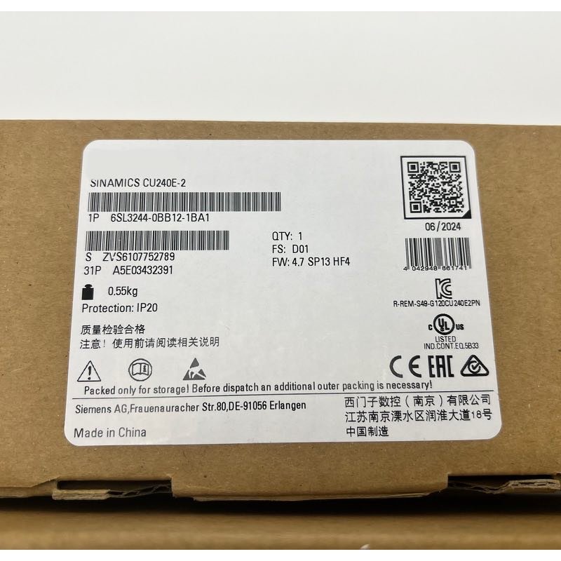 Sie-mens 6SL3244-0BB12-1BA1 SINAMICS G120 Control Unit brand new original spot plc programming controller industrial