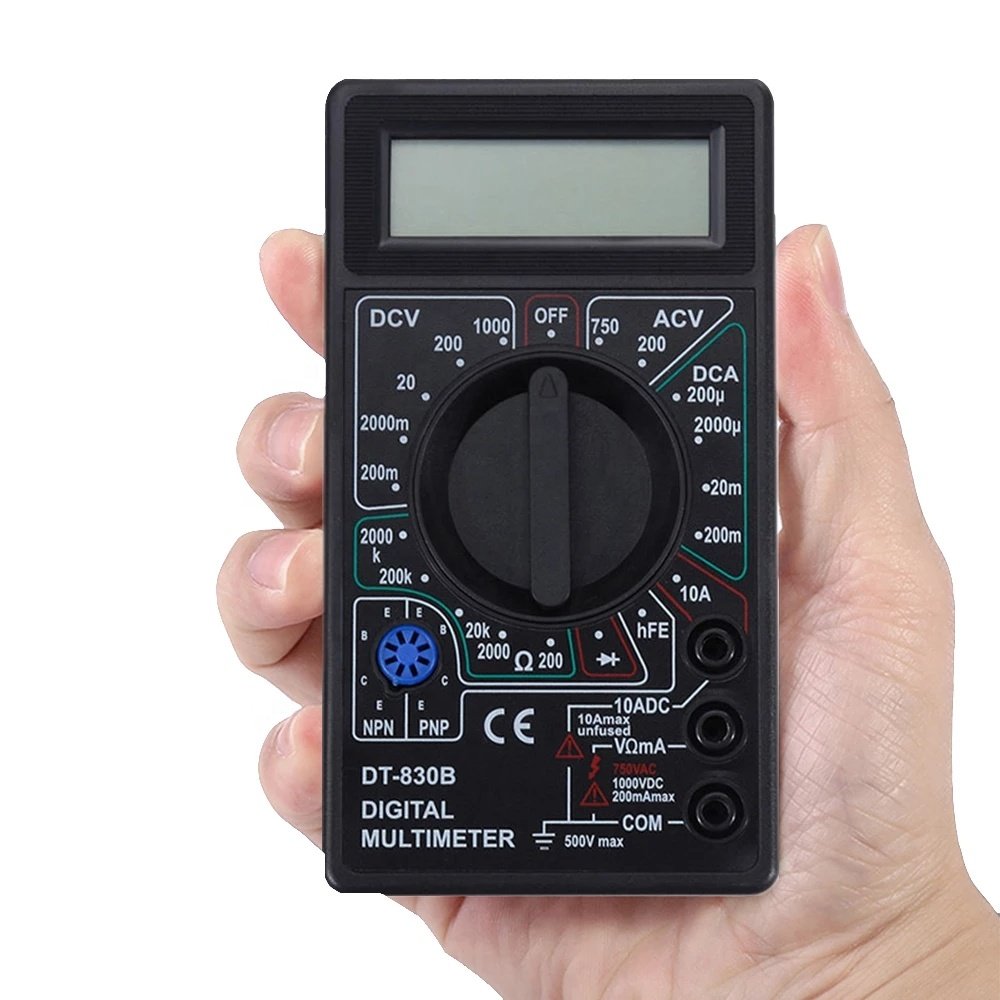 DT830B AC/DC LCD Digital Multimeter 750/1000V Voltmeter Ammeter Ohm Tester High Safety Handheld Meter Digital Multimeter