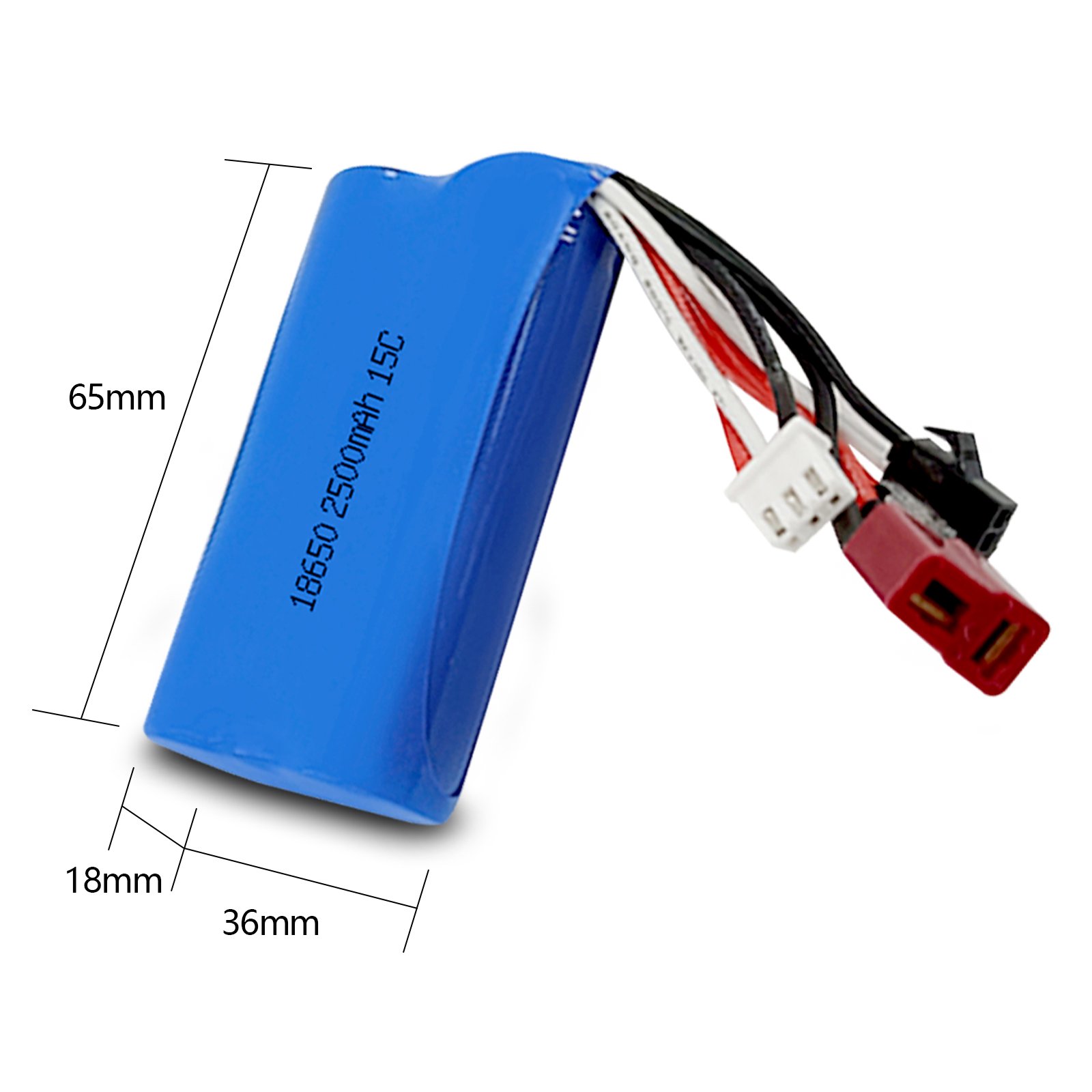 JINTION 18650 2500mAh 7.4V 15C 18650 battery cell for Drone Aeromodelling 35C High Magnification