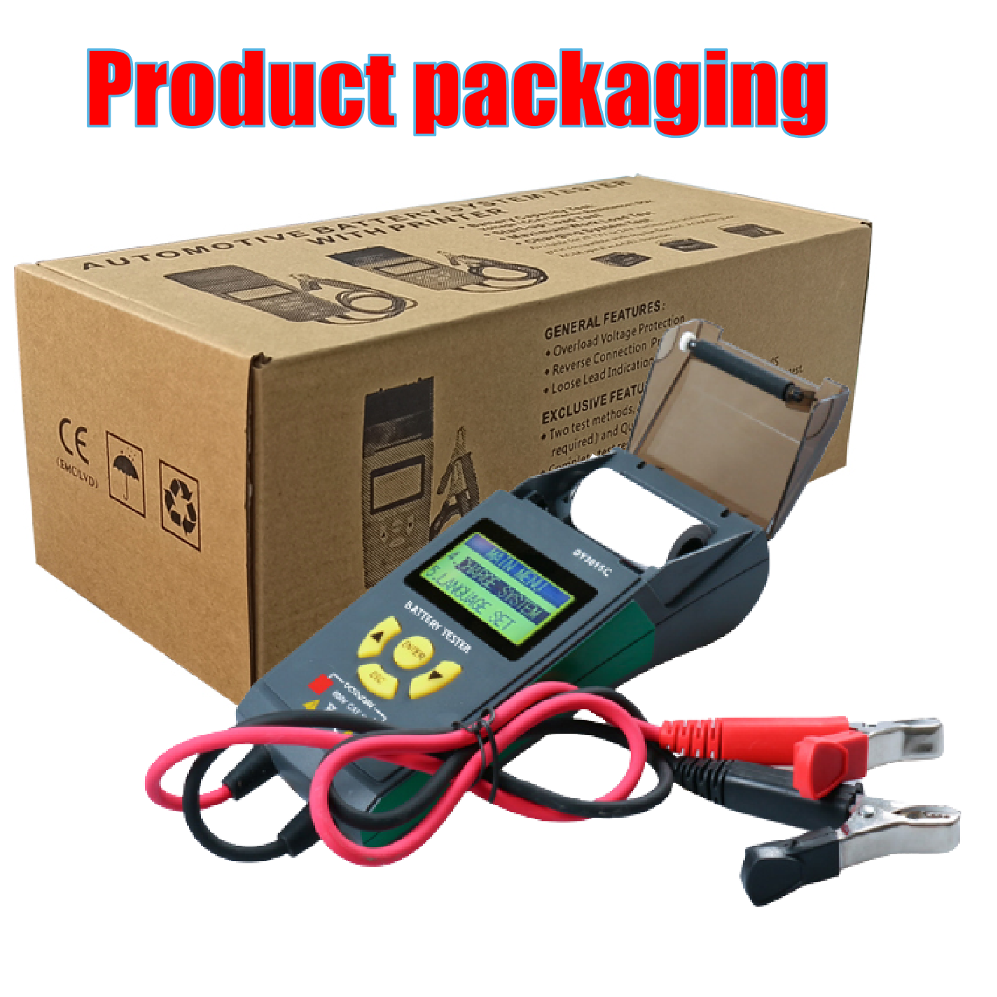 Car Auto Battery Capacity Load Discharge Comprehensive Tester 12V 24volt 100-1700CCA Digital Battery Analyzer with Printer