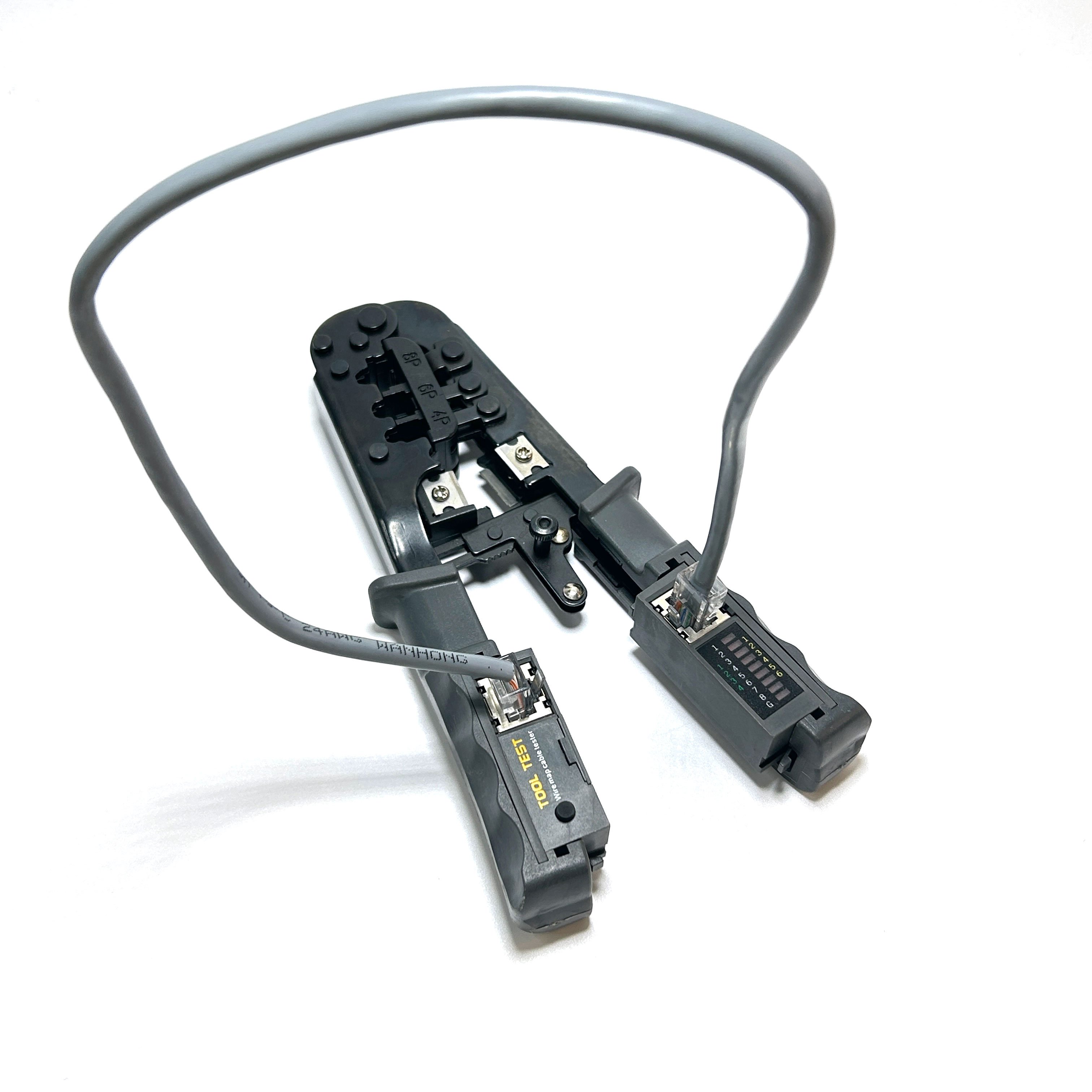 multi-functional rj45 rj12 rj11 rj9 network crimping plier 4P 8P 6P crimping tool with lan cable tester tool