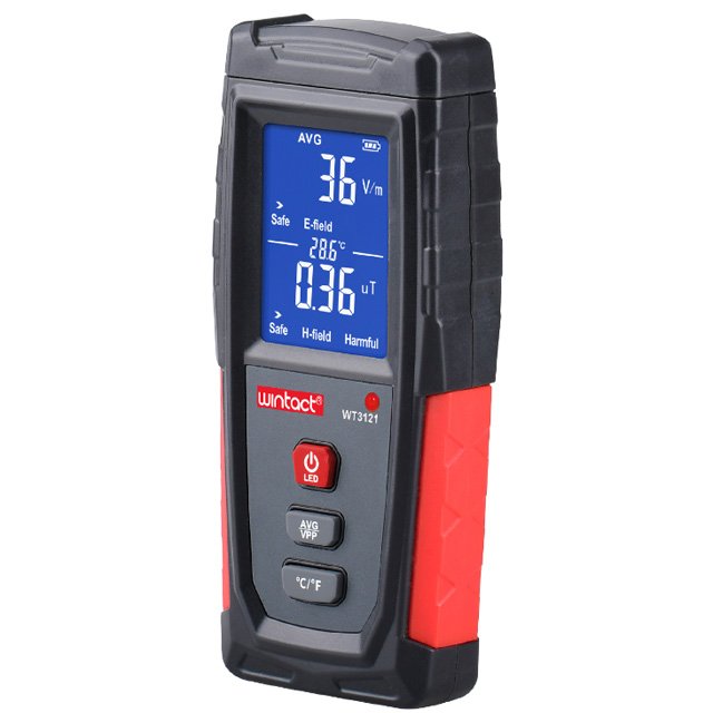 Wintact WT3121 Handheld EMF Meter LCD Digital Electromagnetic Radiation Tester Dosimeter Detector