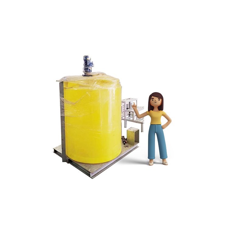 IEPP China manufacturer factory chemical dosing equipment chlorine acid pe tank mixer PAC PAM feed system for sewage treatment