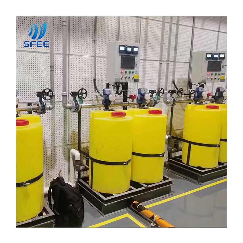 Corrosion inhibitor biocides chemical dosing system for chilled water and cooling tower system