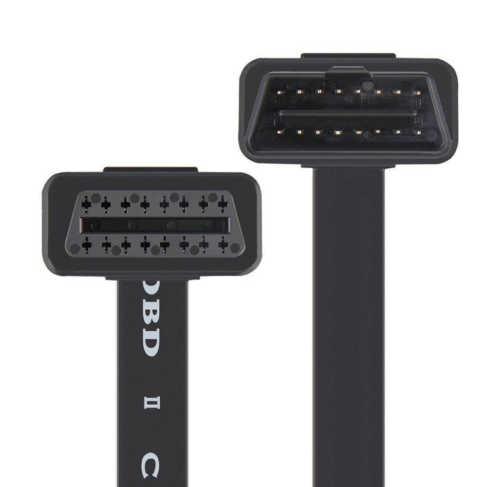 OBD-II OBD2 16Pin Male to Female Ribbon Extension Cable