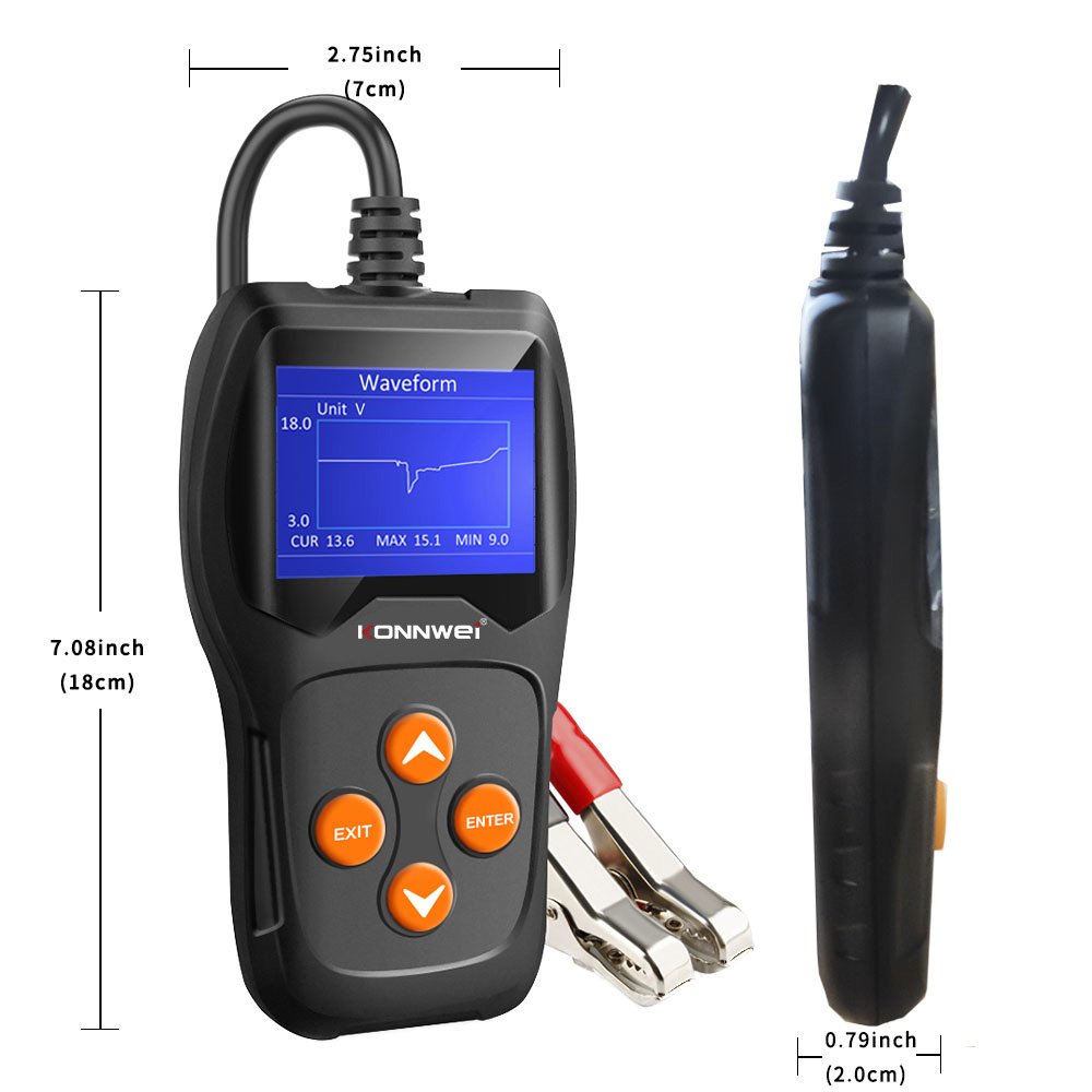 12V Automotive Battery Load Tester KW600 / Faults Detector Diagnostic Monitor Smart OBD 2 scanner Car Battery Tester