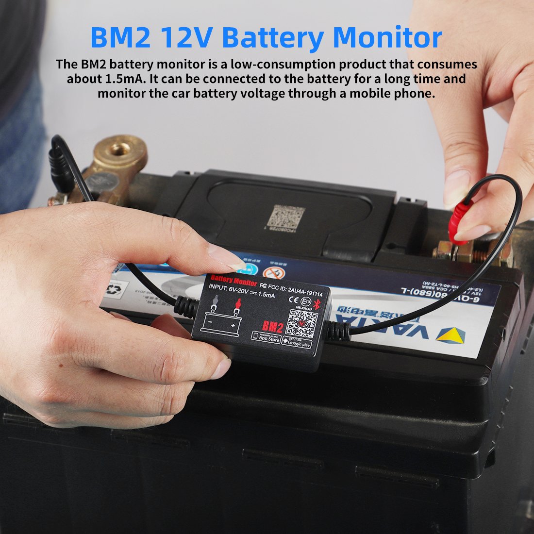 New Digital Bluetooth Car Battery Monitor Tool Available Free App For App Store And Google Play