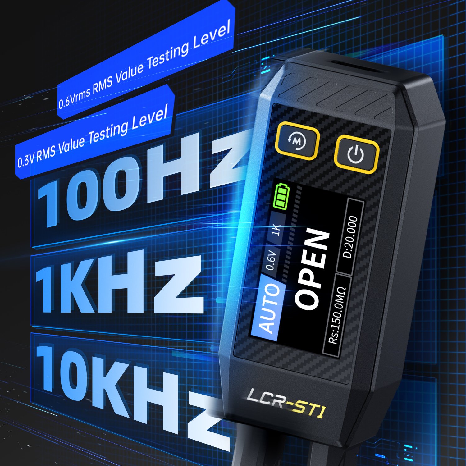 FNIRSI latest product LCR-ST1 resistance capacitance inductance clamp tester Tweezers bridge tester