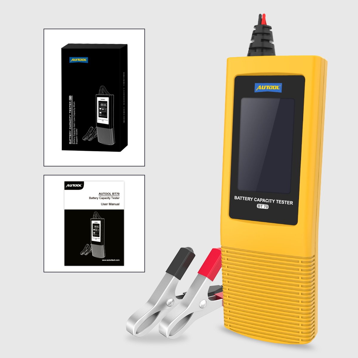 AUTOOL Official Factory BT70 Car Battery Power Tester Monitor Meter Diagnostic Sensor Tester Scanner Analyzer VoltageDetector