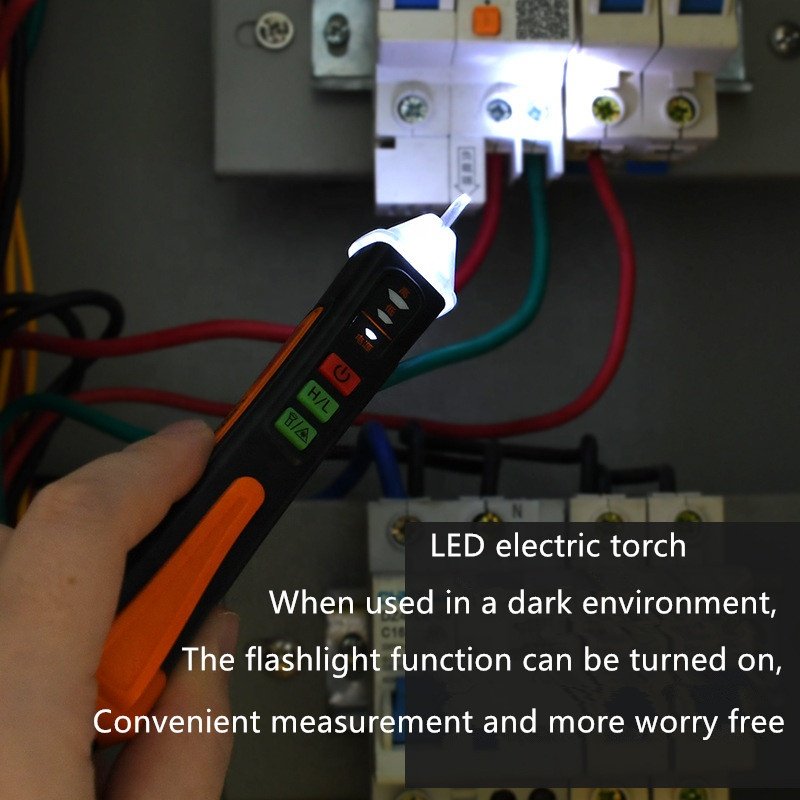 Electrical Tester Voltage Indicator T-02A Smart Non Contact AC Voltage Detector Tester Pen Live Wire Check Breakpoint Tracking