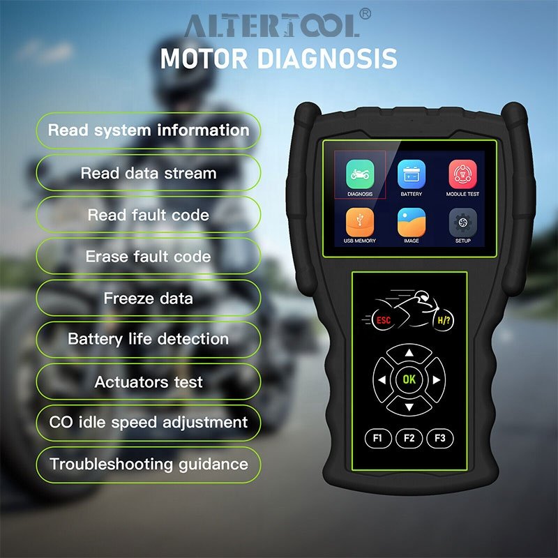 Motorcycle Battery Detection Tester OBD Fault Diagnosis Instrument Scanner Dual System Detection Ready To Ship