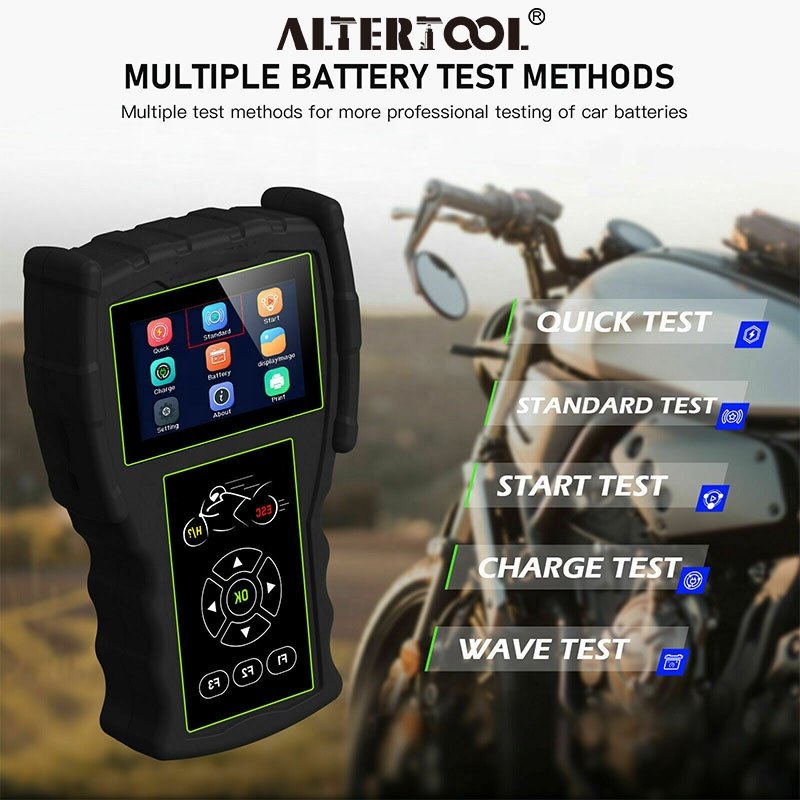 Motorcycle Battery Detection Tester OBD Fault Diagnosis Instrument Scanner Dual System Detection Ready To Ship