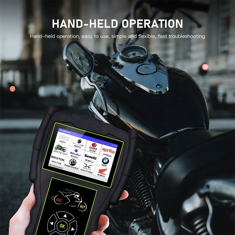 Motorcycle Battery Detection Tester OBD Fault Diagnosis Instrument Scanner Dual System Detection Ready To Ship