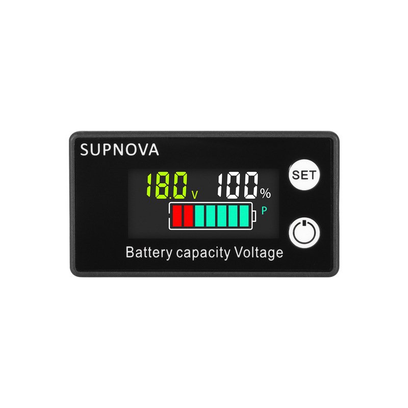 DC 8V-100V Battery Capacity Indicator DC Voltmeter Lead Acid Lithium LiFePO4 Battery Tester With/Without Temp Alarm/Waterproof