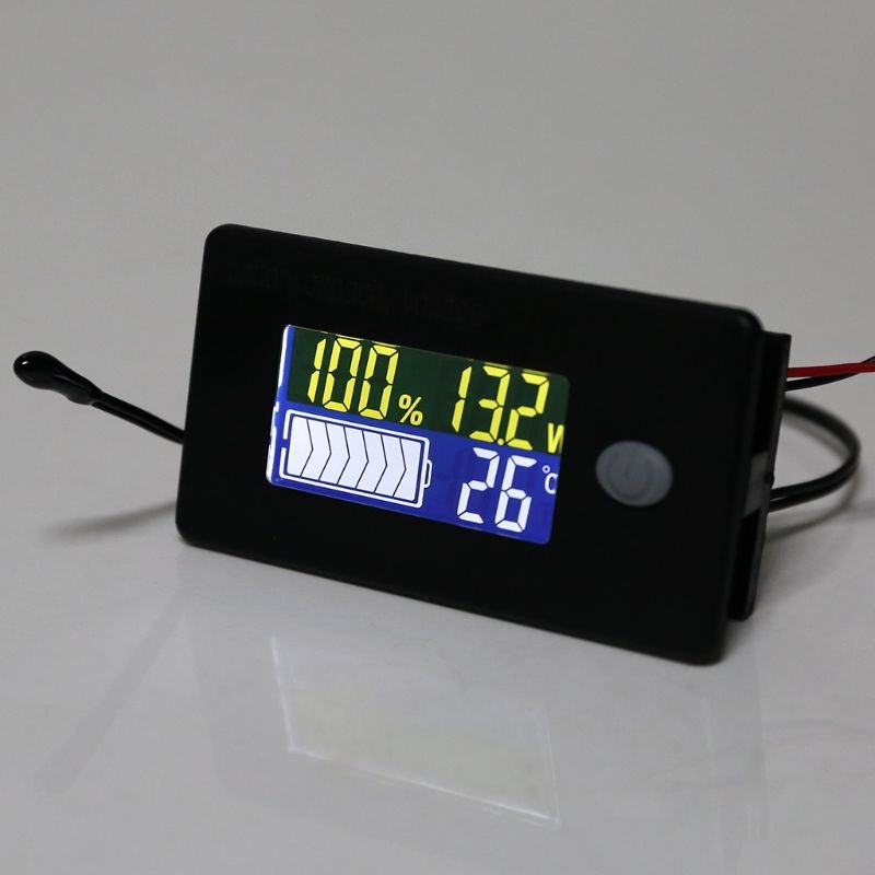JS-C35 DC 10V~100V Li-ion Lifepo4 Lead acid Battery Capacity Indicator 12/24/36/48/96V Digital Volt Tester Temperature Monitor
