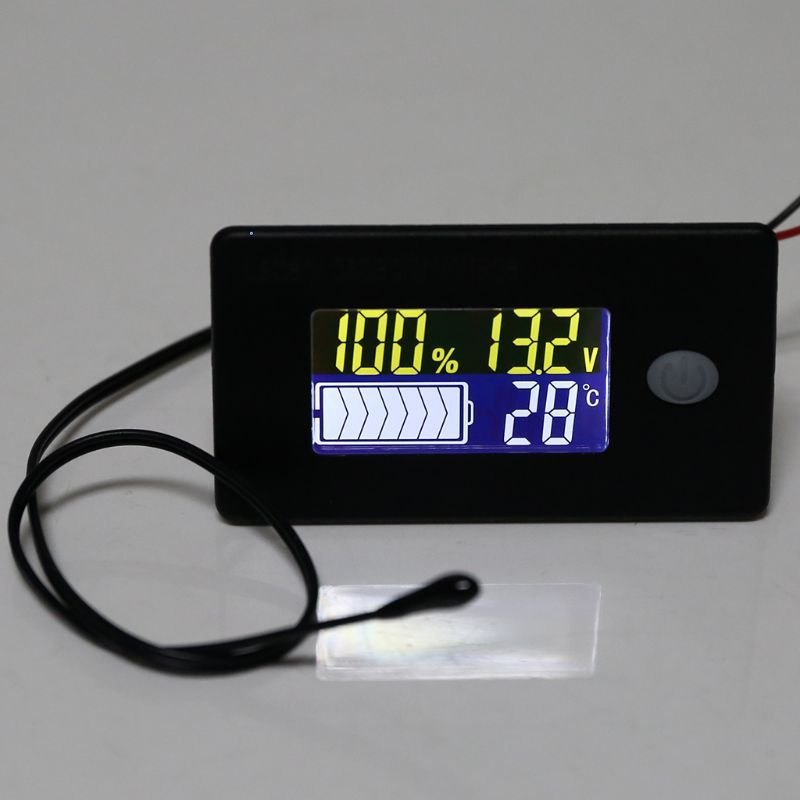 JS-C35 DC 10V~100V Li-ion Lifepo4 Lead acid Battery Capacity Indicator 12/24/36/48/96V Digital Volt Tester Temperature Monitor
