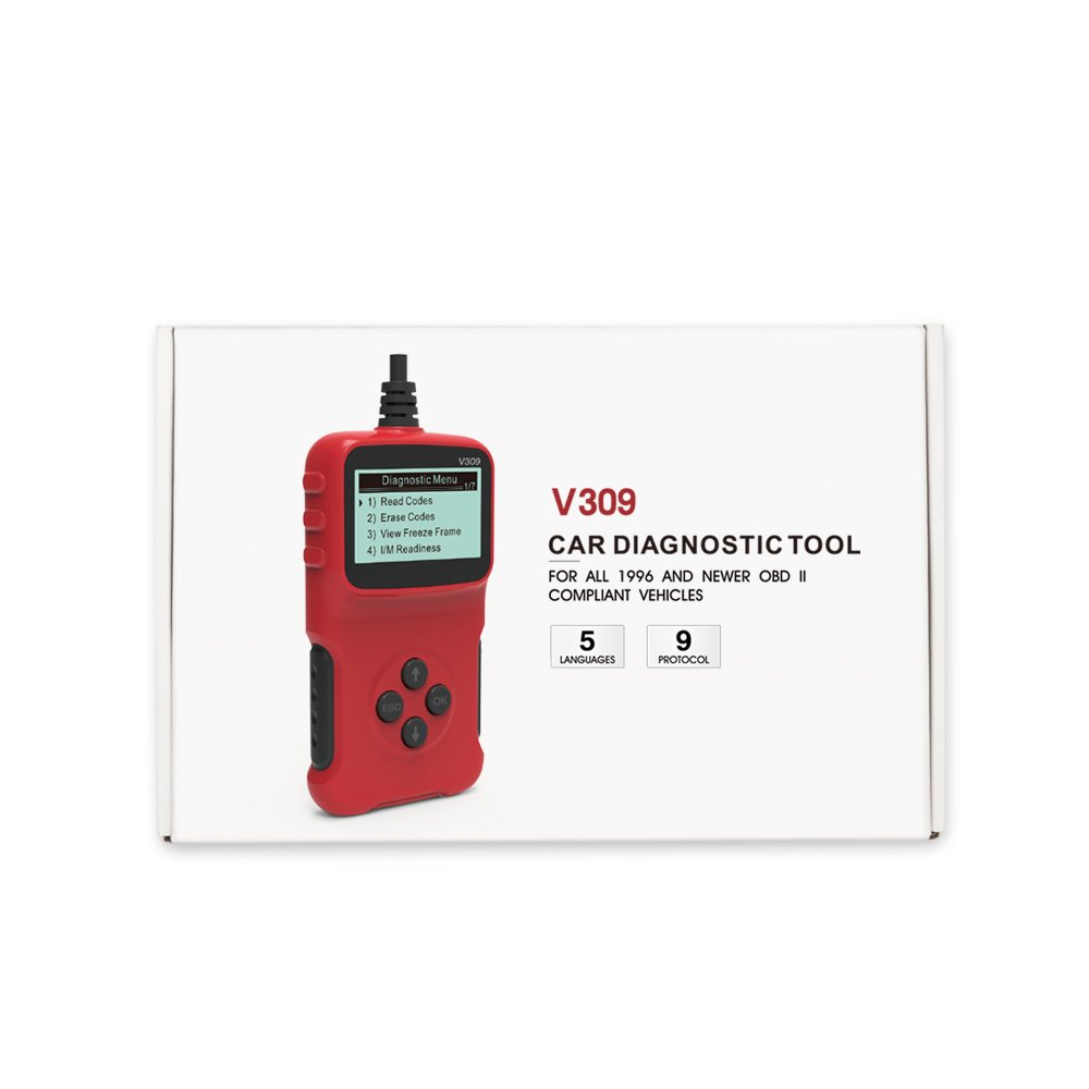 V309 OBD2 Code Reader Universal Diagnostic Scanner For Vehicle Check Engine Error Code Reader Battery Tester Tool