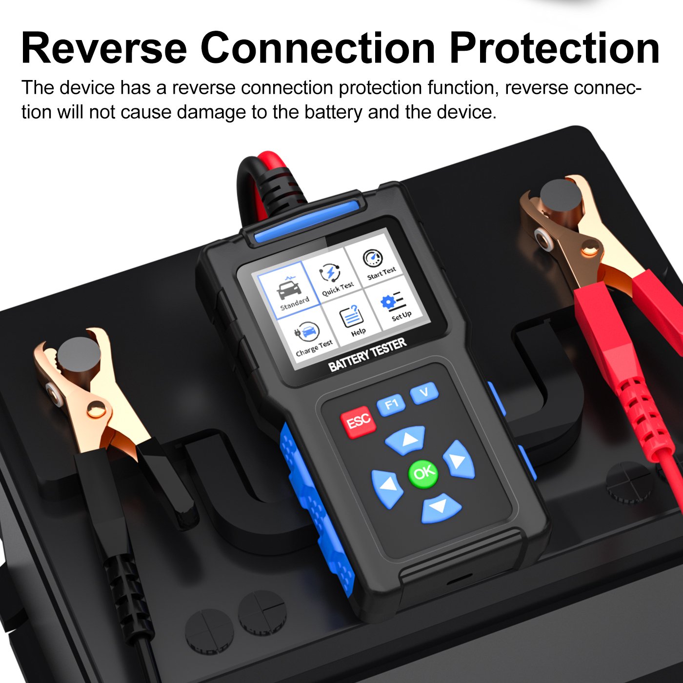 JDiag BT300 12V/24V Universal Car Battery Tester Cranking/Charging Tool for Multilingual Motorcycle Automotive Truck SUV Boat